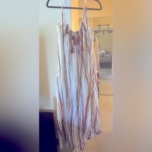 Free People Variegated Stripe with Tassel Maxi Dress